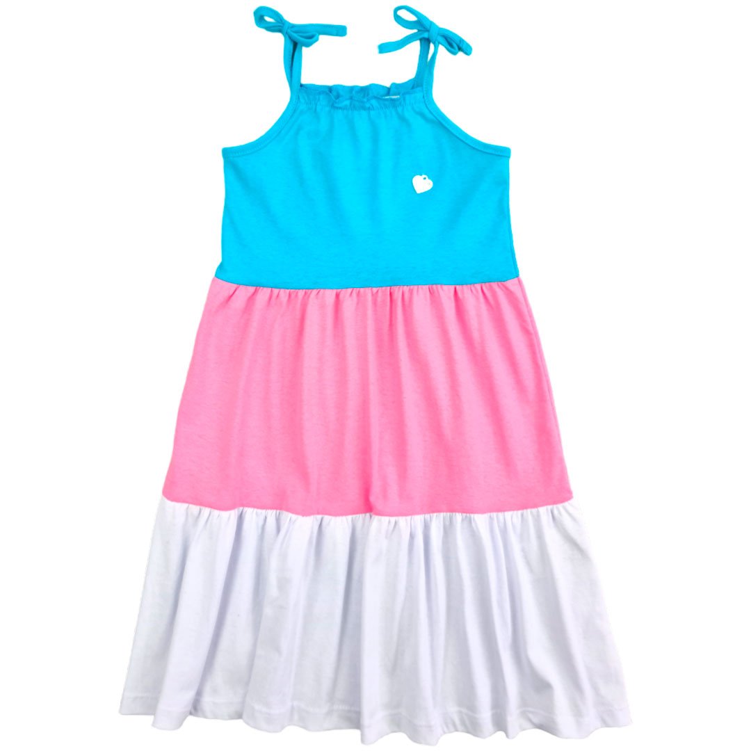 Menina fashion vestido azul